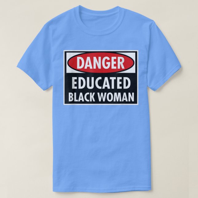Camisa de Negra Educada para Perigo (Frente do Design)