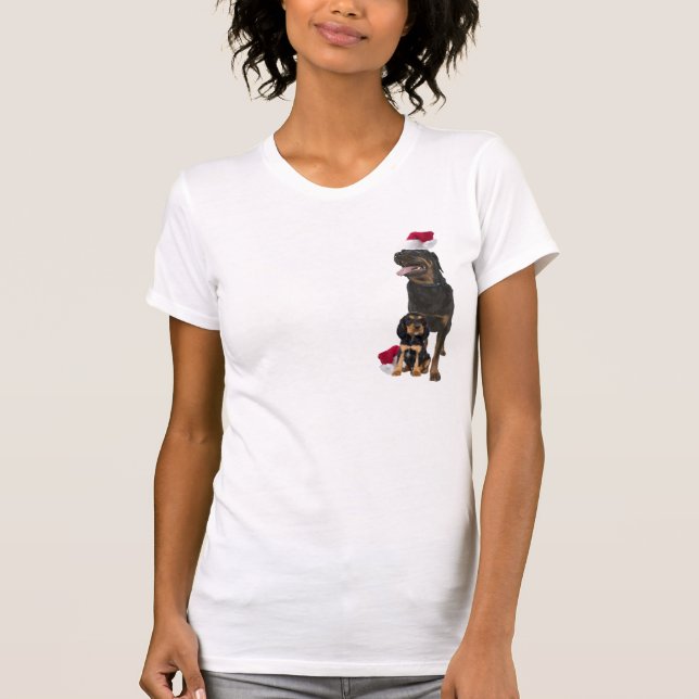 Camisa de noite do Natal de Rottweiler (Frente)