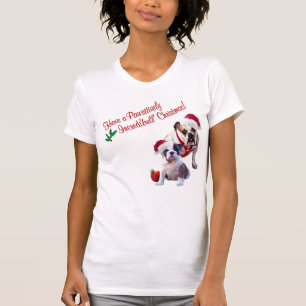 Camisa de noite do Natal do buldogue