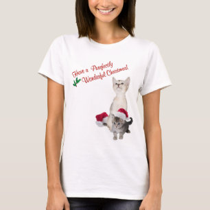 Camisa de noite do Natal do gatinho