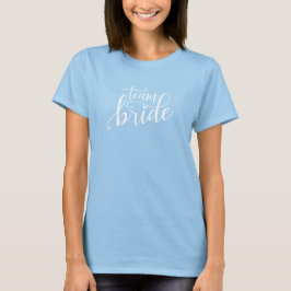 Camisa de Noiva de Equipe Simples com Caligrafia |