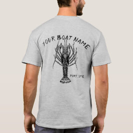 Camisa de Nome da Embarcação de Lagosta