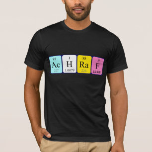 Camisa de nome de mesa periódica Achraf