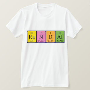 Camisa de nome de mesa periódica aleal