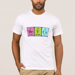 Camisa de nome de mesa periódica Bryce