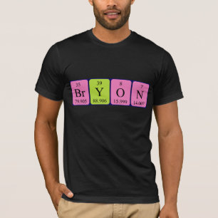 Camisa de nome de mesa periódica Bryon