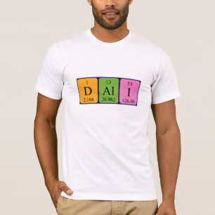 Camisa de nome de mesa periódica Dali