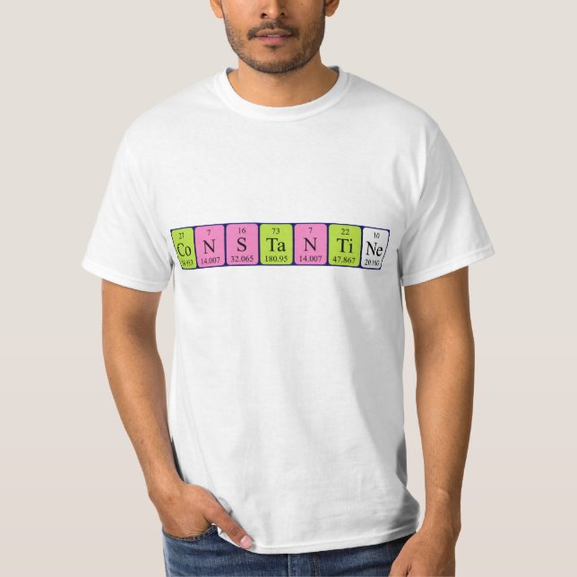 Camisa de nome de mesa periódica de Constantine (Frente)