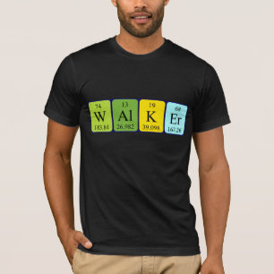 Camisa de nome de mesa periódica do Walker