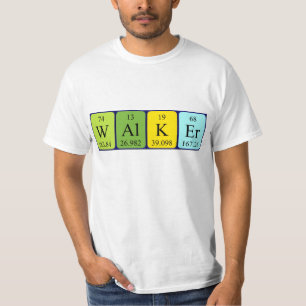 Camisa de nome de mesa periódica do Walker