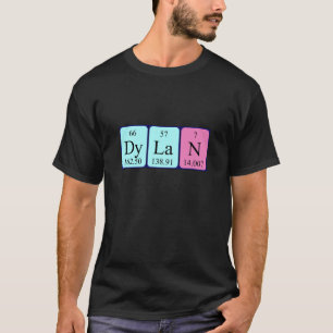 Camisa de nome de mesa periódica Dylan