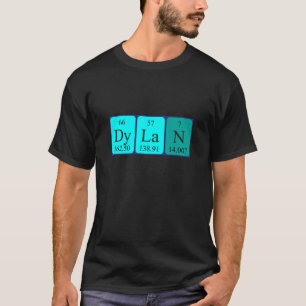 Camisa de nome de mesa periódica Dylan
