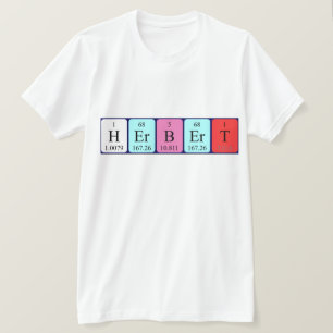 Camisa de nome de mesa periódica Herbert