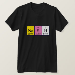 Camisa de nome de mesa periódica Nash