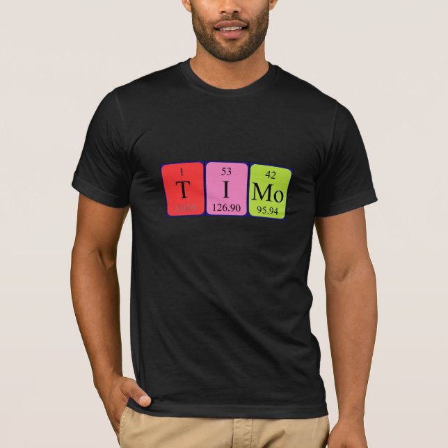 Camisa de nome de mesa periódica Timo (Frente)