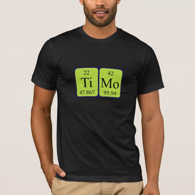 Camisa de nome de mesa periódica Timo (Frente)