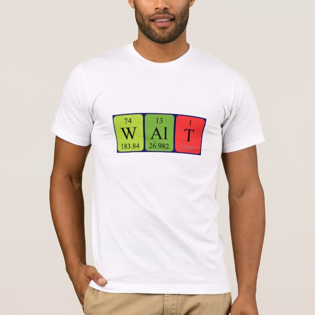 Camisa de nome de mesa periódica Walt (Frente)