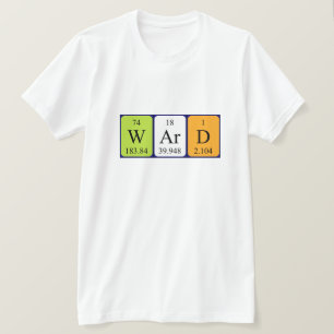 Camisa de nome de mesa periódica Ward