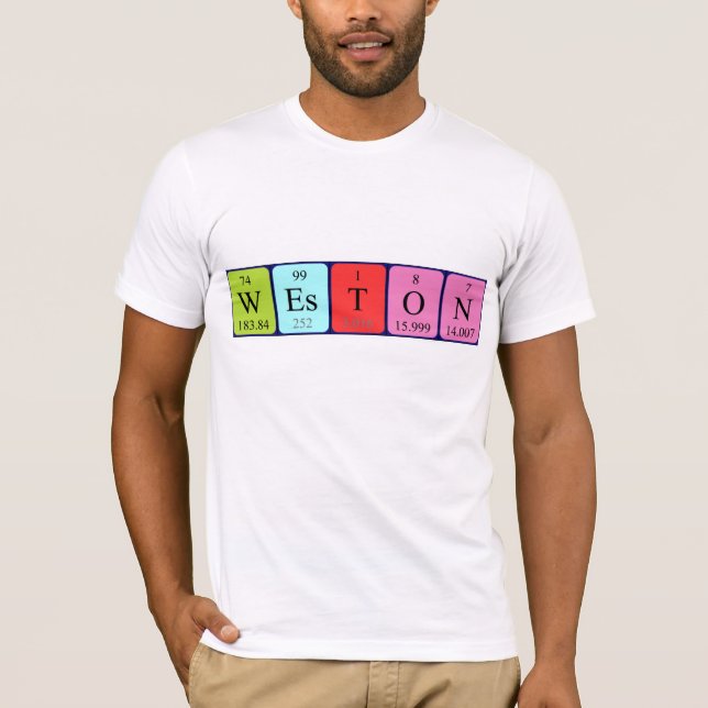 Camisa de nome de mesa periódica Weston (Frente)