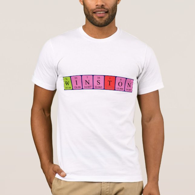 Camisa de nome de mesa periódica Winston (Frente)