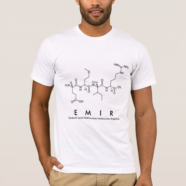 Camisa de nome peptídeo de Emir M (Frente)