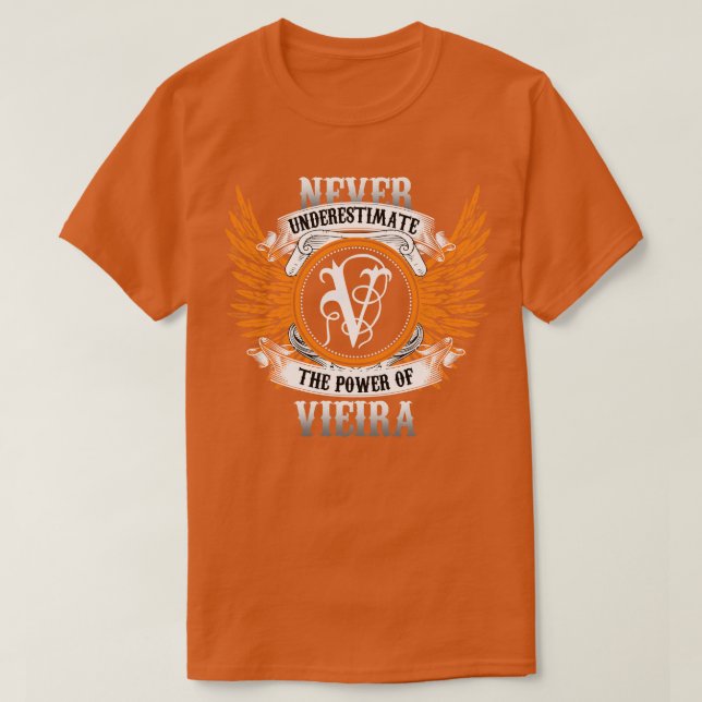 Camisa De Nome Vieira Nunca Subestima O Poder De (Frente do Design)