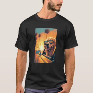 Camisa de Óculos de Carro Engraçado Retriever Dour