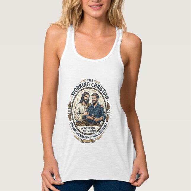 Camisa de Ofícios de Construção de Jesus Gráfico C (Frente)
