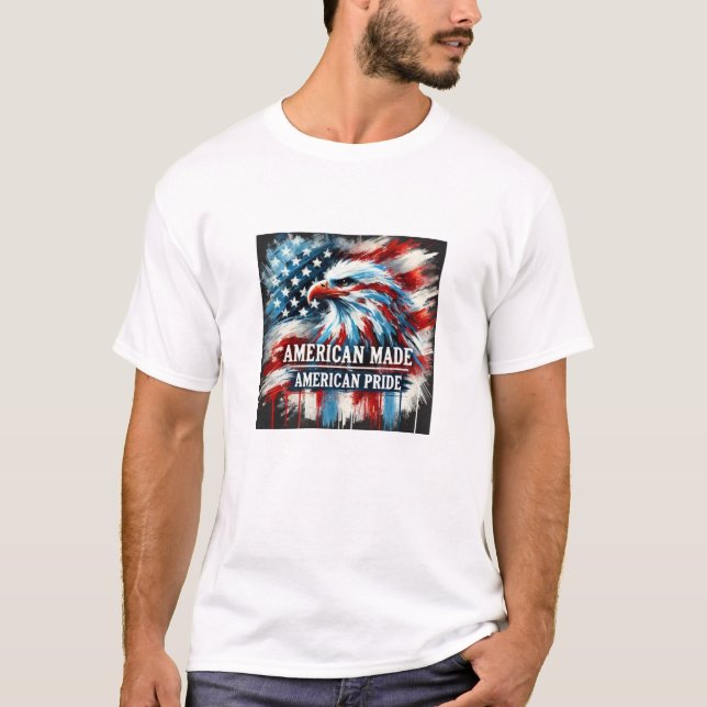 Camisa de Orgulho Americana Feita Americana (Frente)