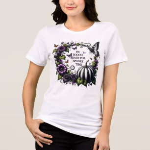 Camisa de Outono de Halloween Gótica para Ela Mome