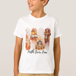 Camisa de Outono Salmo 23:4 Fé Sobre o Medo