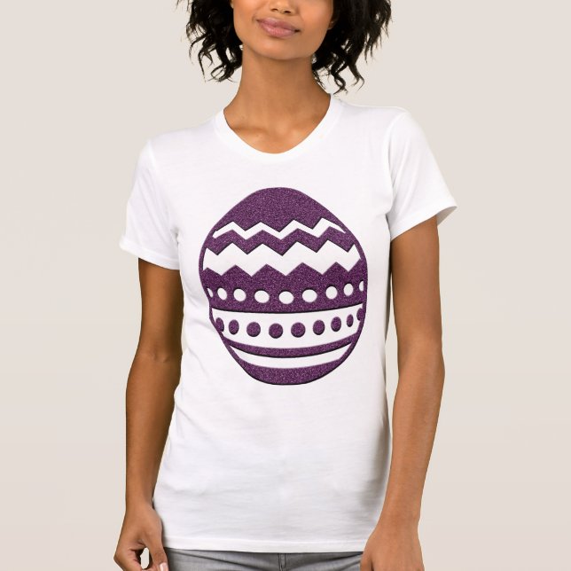 Camisa De Ovo De Páscoa Púrpura E Leve (Frente)