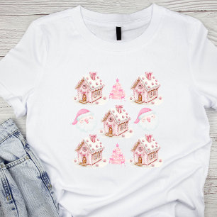 Camisa de Padrão de Natal Coquette