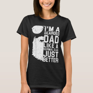 Camisa de Pai Barbudo Humor de Barba Divertido Dia