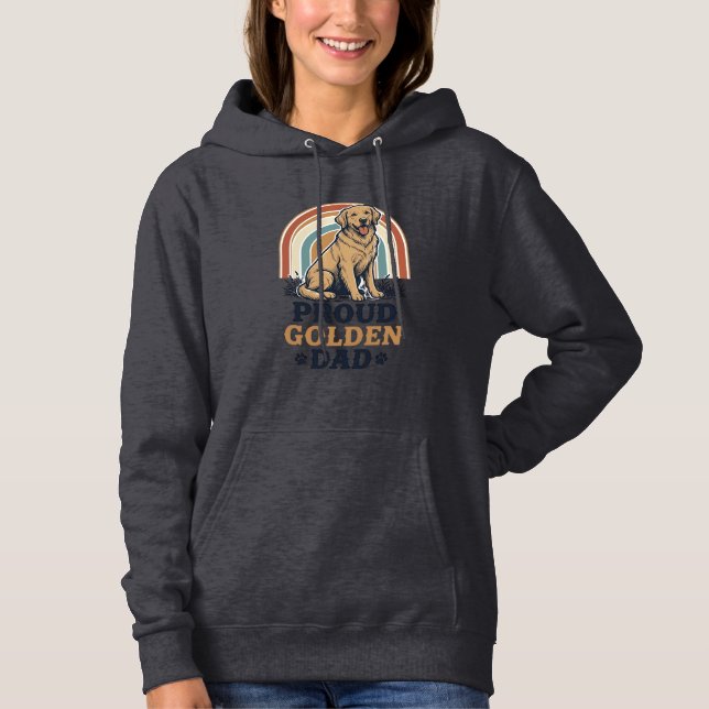 Camisa de Pai do Golden Retriever Presente de Pai  (Frente)