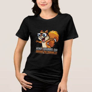 Camisa de Pai Esquilo Nerd no Estacionamento