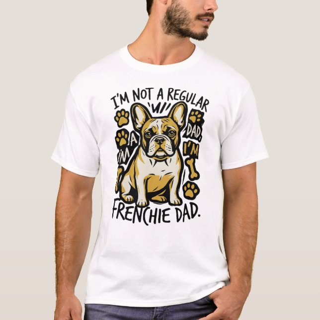 Camisa de Pai Frenchie Engraçado Amante de Cachorr (Frente)