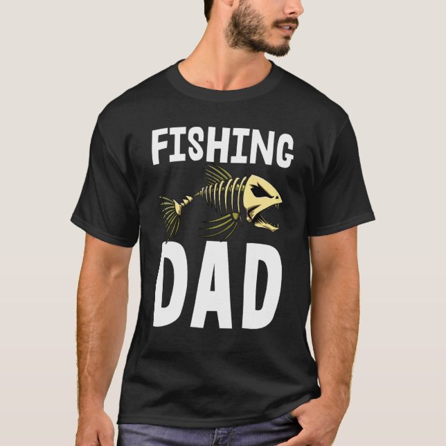 Camisa de Pai Pescador Esqueleto de Peixe Camisas  (Frente)