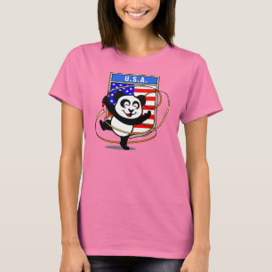 Camisa de Panda da ginástica Rítmica dos EUA