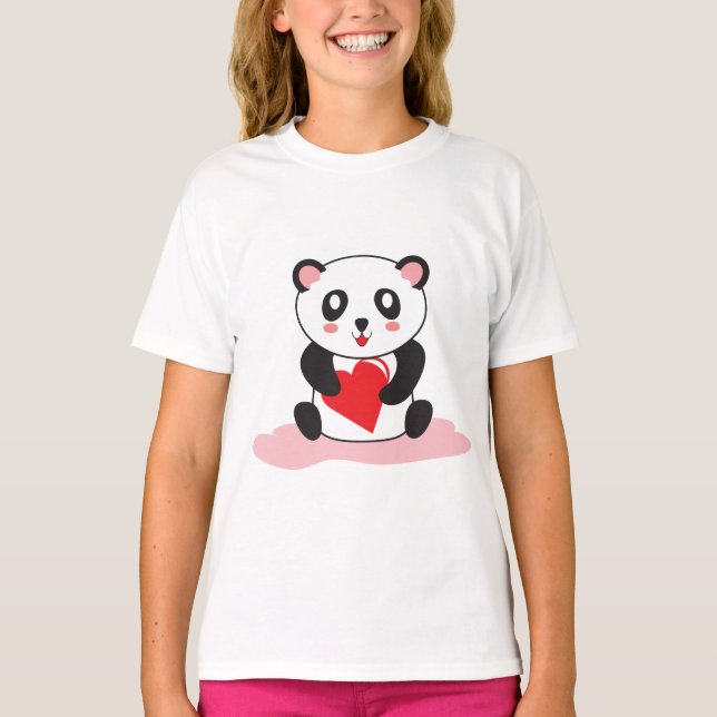 Camisa De Panda De Kawaii, De Meninos - Tchau Para (Frente)