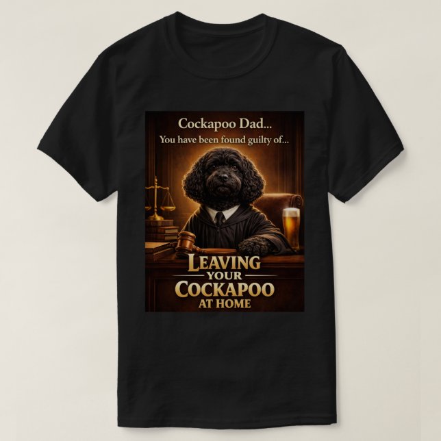 Camisa de Papai de Cockapoo | Presente Engraçado p (Frente do Design)