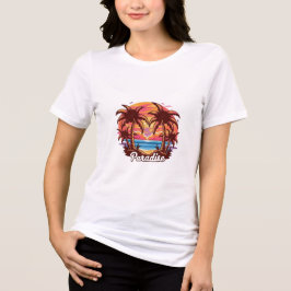 Camisa de Paraíso Sunset - Verão de Fuga Tropical
