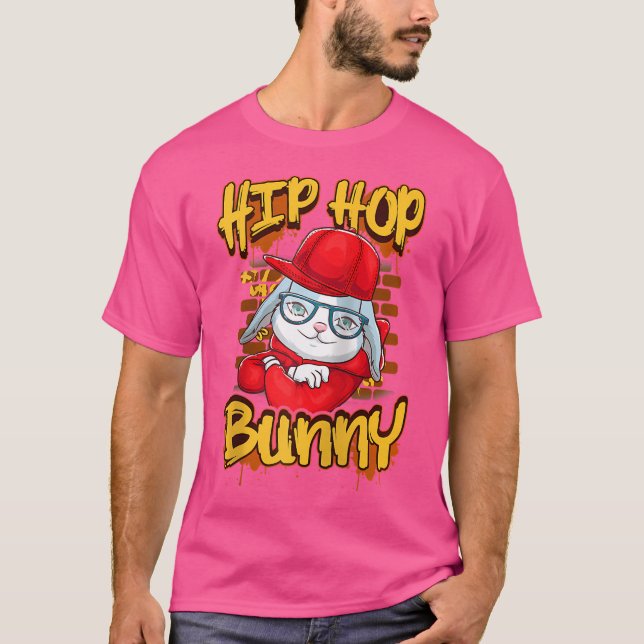 Camisa De Páscoa De Coelhinho De Hip Hop Para Todd (Frente)