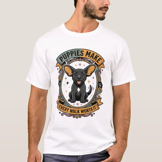 Camisa de passeio de cachorro para amantes de cães (Frente)