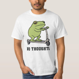 Camisa de Patinete de Sapo Sem Pensamentos Piada M