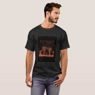Camisa de Paz Futurística Negra e Laranja