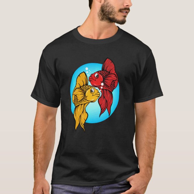 Camisa de Peixe Betta Criador de Peixes Peixe de C (Frente)