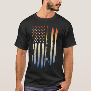 Camisa de Peixe da Bandeira Americana - Camiseta d