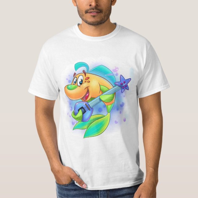 Camisa de peixe de cartoon fofa de FriendFish (Frente)