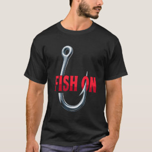 Camisa de Peixe no Gancho de Pesca Humor de Pescad
